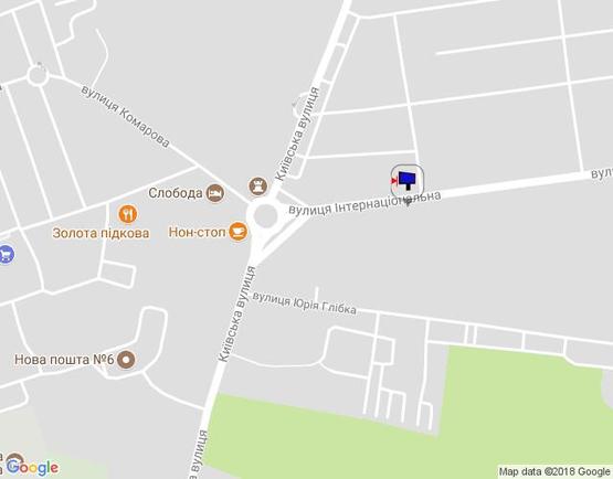 Схема рекламной плоскости по адресу м. Умань, вул. Інтернаціональна, навпроти будинку 19