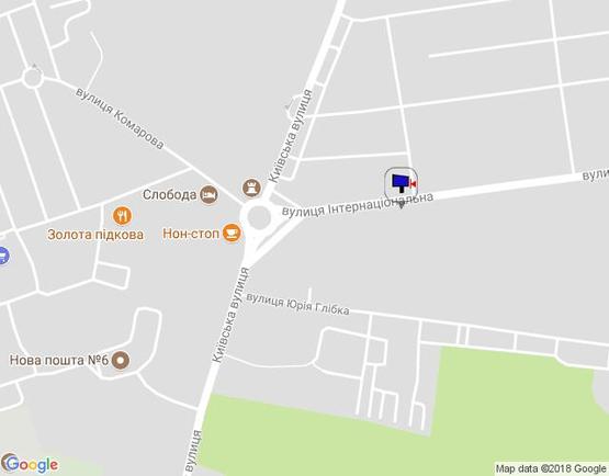 Схема рекламной плоскости по адресу м. Умань, вул. Інтернаціональна, навпроти будинку 19