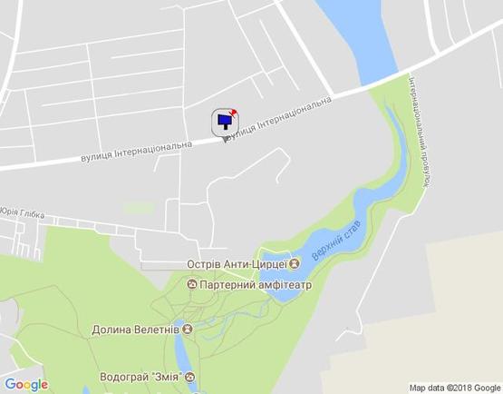 Схема рекламной плоскости по адресу м. Умань, вул. Інтернаціональна, навпроти будинку 77