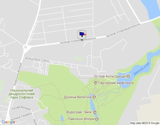 Схема рекламной плоскости по адресу м. Умань, вул. Інтернаціональна, навпроти будинку 63