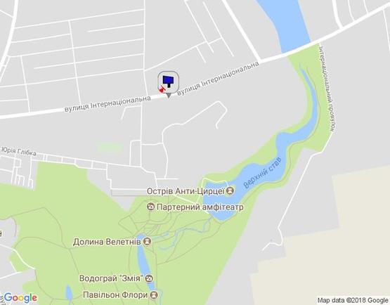 Схема рекламной плоскости по адресу м. Умань, вул. Інтернаціональна, навпроти будинку 75