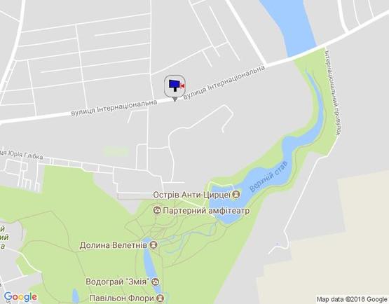 Схема рекламной плоскости по адресу м. Умань, вул. Інтернаціональна, навпроти будинку 75