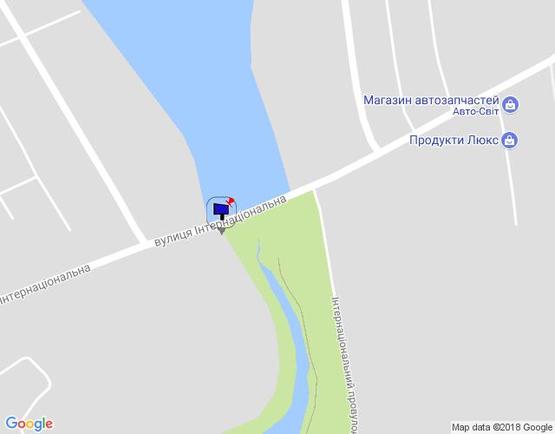 Схема рекламной плоскости по адресу м. Умань, вул. Інтернаціональна