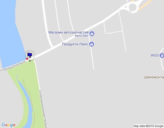 Схема рекламной плоскости по адресу м. Умань, вул. Інтернаціональна