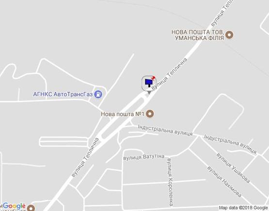 Схема рекламной плоскости по адресу м. Умань, вул. Теплична