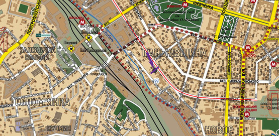 Схема рекламної площини за адресою ул.Жилянская,51 направление ул. Красноармейской