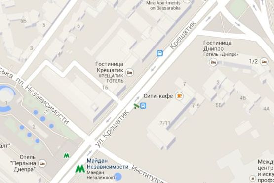 Схема рекламной плоскости по адресу Хрещатик вул., №7