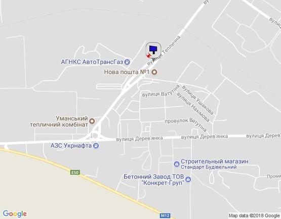 Схема рекламной плоскости по адресу м. Умань, вул. Теплична