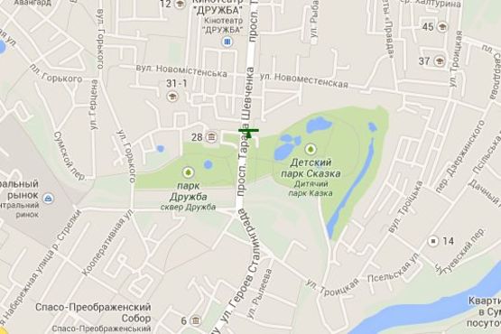 Схема рекламной плоскости по адресу Шевченка просп., 25