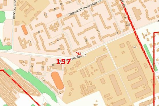 Схема рекламної площини за адресою Південнокільцева вул., 25