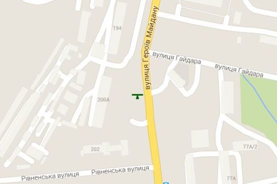 Схема рекламной плоскости по адресу Героїв Майдану вул., 200