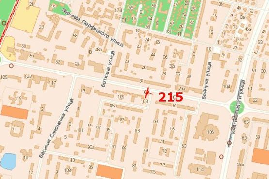 Схема рекламной плоскости по адресу Володимира Великого вул., 103 (до вул. Кульпарківська)