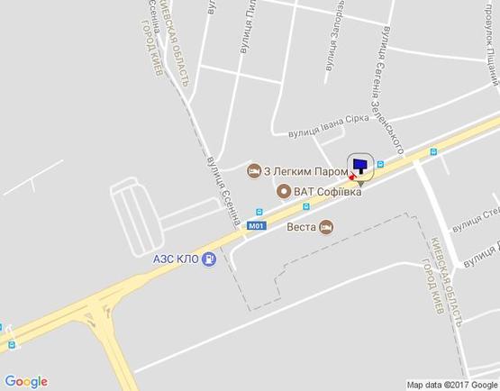 Схема рекламної площини за адресою м. Бровари, вул. Київська, 30