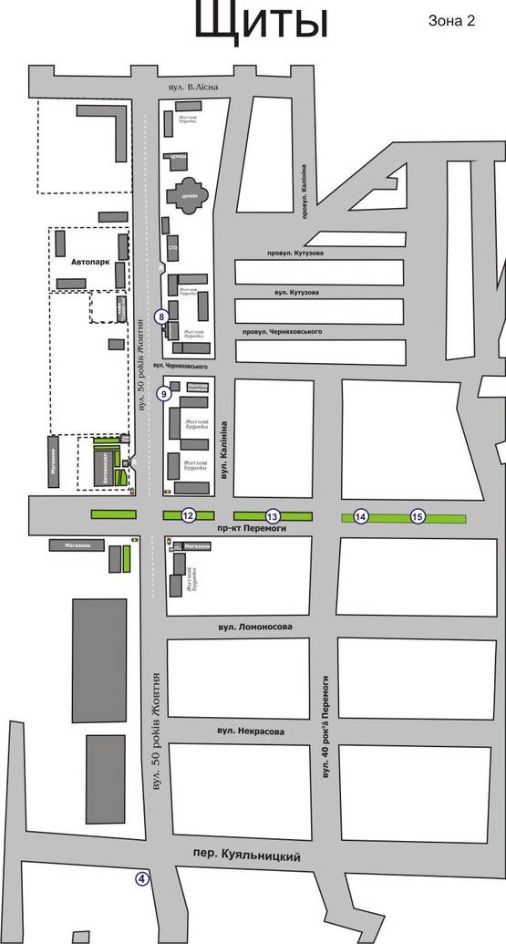 Схема рекламной плоскости по адресу ул. Соборная  на участке между центром занятости и домом № 241