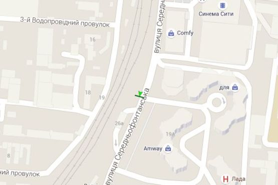 Схема рекламной плоскости по адресу Середньофонтанська вул., 19Б