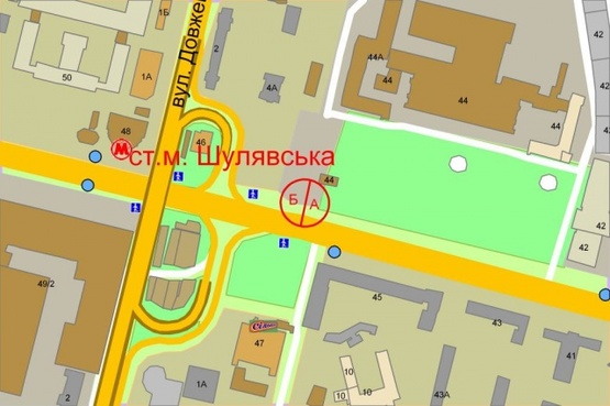 Схема рекламной плоскости по адресу Победы проспект,  (М) "Шулявская"