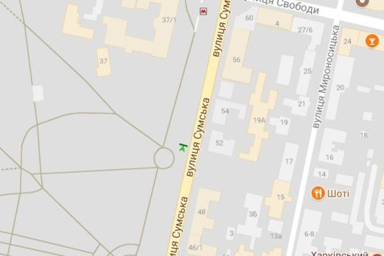 Схема рекламной плоскости по адресу Сумська вул., 35 (№4)