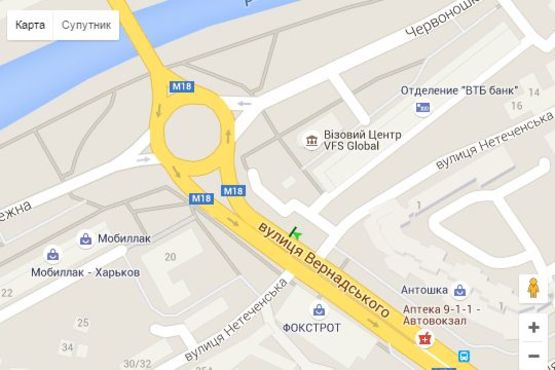 Схема рекламной плоскости по адресу Вернадського вул. - Червоношкільна наб., (№2)