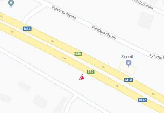 Схема рекламной плоскости по адресу Хмельницкое шоссе, выезд из города