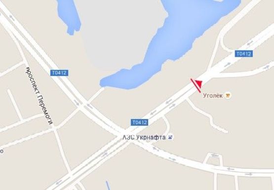 Схема рекламної площини за адресою Елизаветовская трасса, съезд с моста