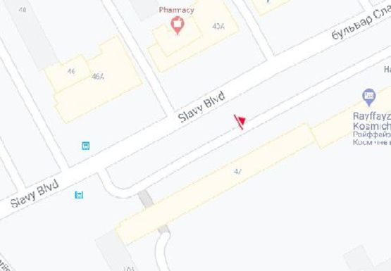 Схема рекламної площини за адресою Славы б-р., 47
