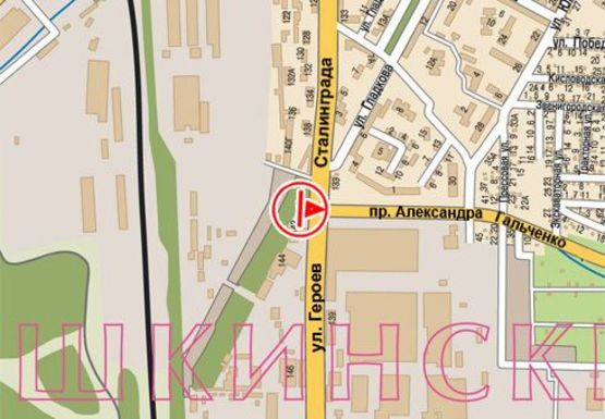 Схема рекламної площини за адресою Богдана Хмельницкого пр - А. Гальченко ул.