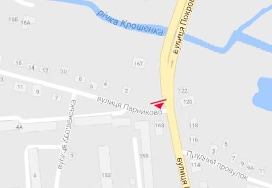 Схема рекламной плоскости по адресу Покровская ул. - Парниковая ул., 2