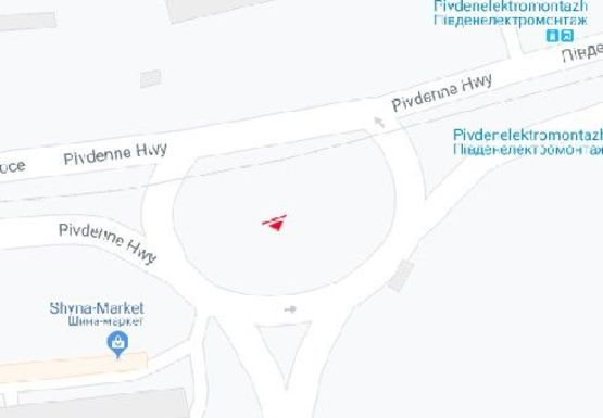 Схема рекламной плоскости по адресу Южное шоссе - Седова ул.