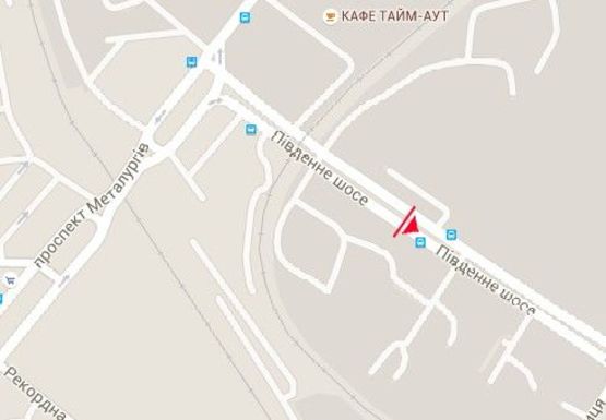 Схема рекламной плоскости по адресу Южное шоссе (район КП Горсвет)