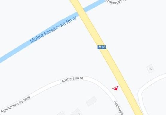 Схема рекламной плоскости по адресу Трасса Харьков - Симферополь - Аджаровская ул.