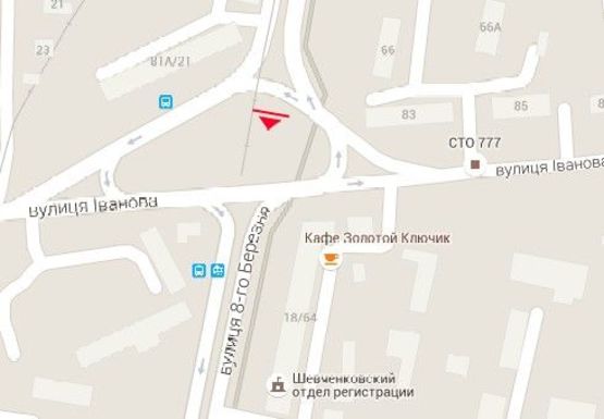 Схема рекламной плоскости по адресу Моторостроителей ул. - Иванова ул.