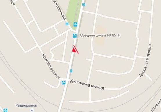 Схема рекламной плоскости по адресу Моторостроителей ул. - Центральный рынок