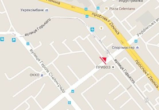 Схема рекламной плоскости по адресу Украинская ул., 49