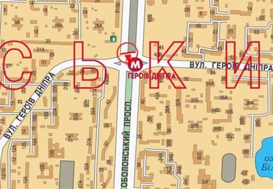 Схема рекламної площини за адресою Оболонский пр. - Героев Днепра ул. (автостоянка)