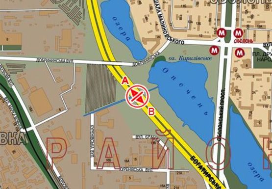 Схема рекламной плоскости по адресу Богатырская ул., АЗС ТНК