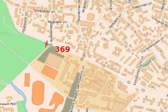 Схема рекламной плоскости по адресу Анатолія Живова вул. - Шашкевича вул.