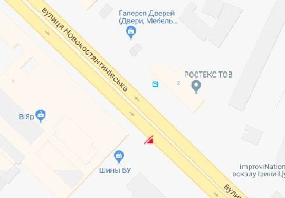 Схема рекламной плоскости по адресу Новоконстантиновская ул., напротив дома №2