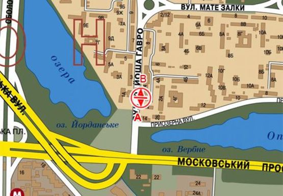 Схема рекламной плоскости по адресу Иорданская ул., 4 (бывшая Лайоша Гавро ул.)