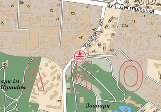 Схема рекламной плоскости по адресу Зоологическая ул., 4а