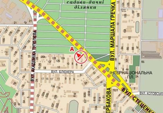 Схема рекламной плоскости по адресу Стеценко ул., 17/2