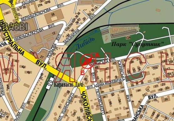 Схема рекламной плоскости по адресу Уманская ул. - Петровского ул.