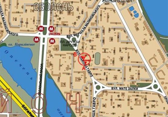 Схема рекламной плоскости по адресу Иорданская ул., 22 (бывшая Лайоша Гавро ул.)