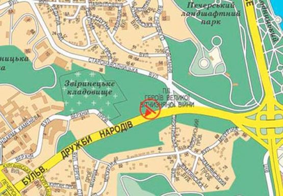 Схема рекламной плоскости по адресу Дружбы Народов б-р