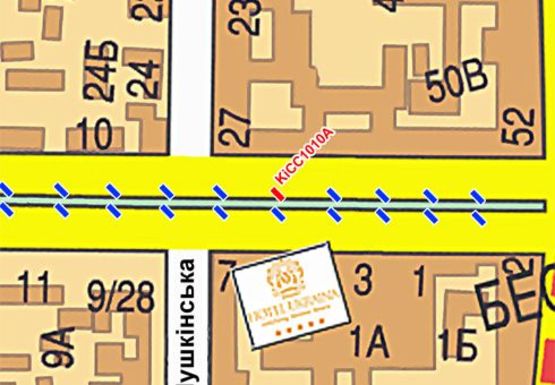 Схема рекламной плоскости по адресу Шевченко б-р