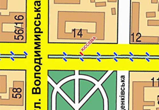 Схема рекламної площини за адресою Шевченко б-р