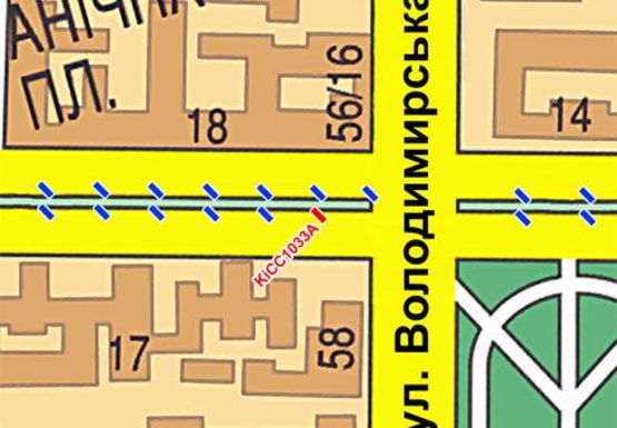 Схема рекламної площини за адресою Шевченко б-р