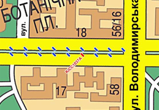 Схема рекламної площини за адресою Шевченко б-р