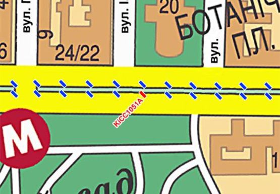Схема рекламної площини за адресою Шевченко б-р