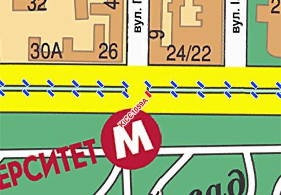 Схема рекламної площини за адресою Шевченко б-р