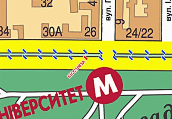 Схема рекламной плоскости по адресу Шевченко б-р